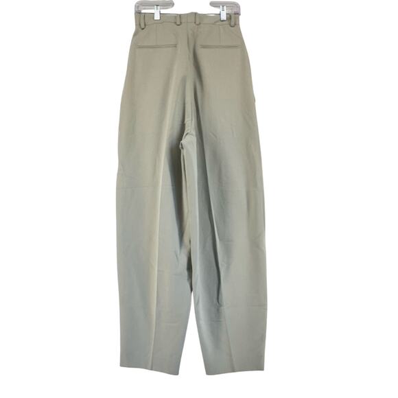 ASOS Design Sage Green Pleated Wide Leg Trousers Women’s W28 L30 High Rise Pants - Picture 2 of 7
